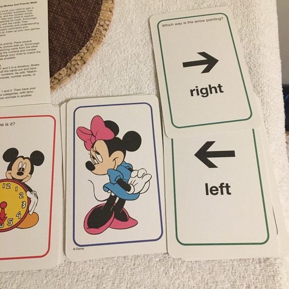 Mickey & Friends Preschool Flash Cards 1997 Math Concepts Words Around Me - Picture 8 of 9